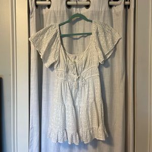 White eyelet dress